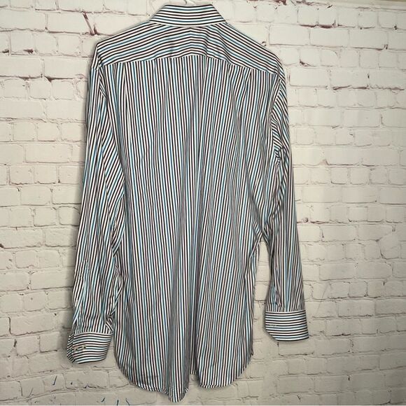 New Peter Millar Mens Shirt Button Down Long Sleeve Striped Dress Shirt Size L - Picture 3 of 8